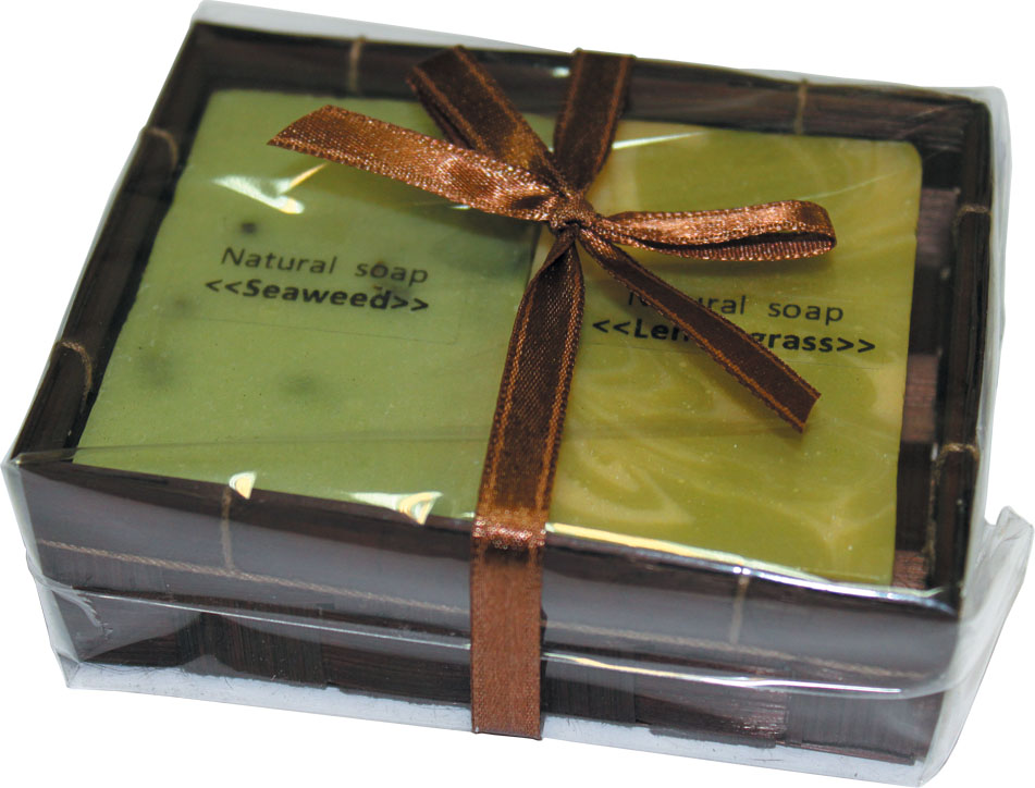 картинка Набор Мыло натуральное «Лемонграсс» и Мыло - скраб натуральное «Морские водоросли» от магазина Экокрем